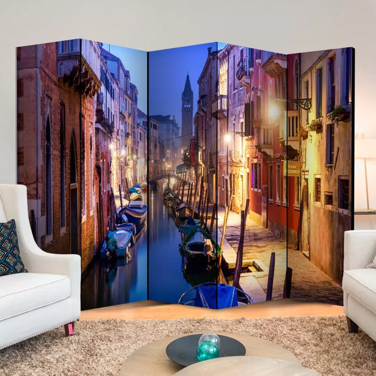 5 Panel Cities and Cityscapes Room Dividers-ArtfulPrivacy