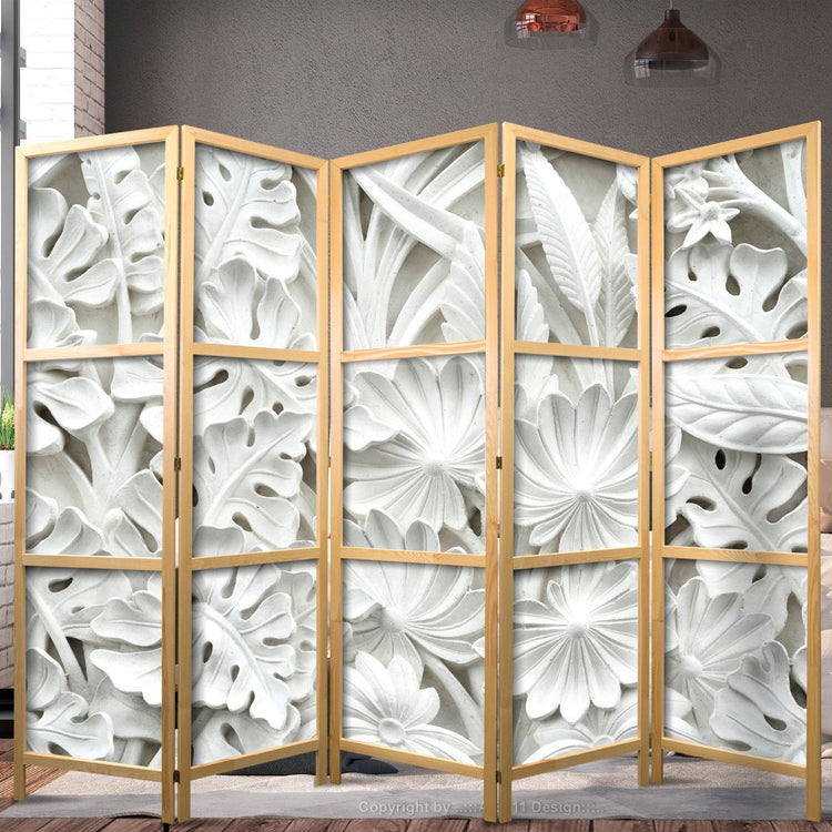 5 Panels Patterned Japanese Room Dividers-ArtfulPrivacy