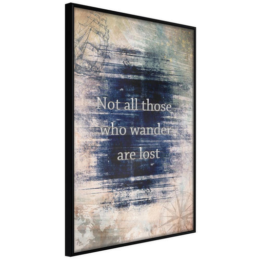 Motivational Wall Frame - Lost I-artwork for wall with acrylic glass protection