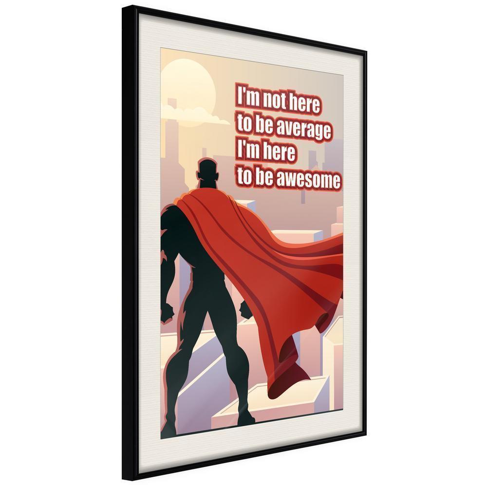 Motivational Wall Frame - Be Your Own Superhero-artwork for wall with acrylic glass protection