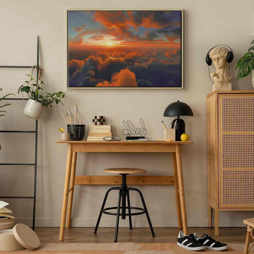 Canvas Print - When Dawn Tickles the Clouds: A Spectacle of Colors on the Morning Sky