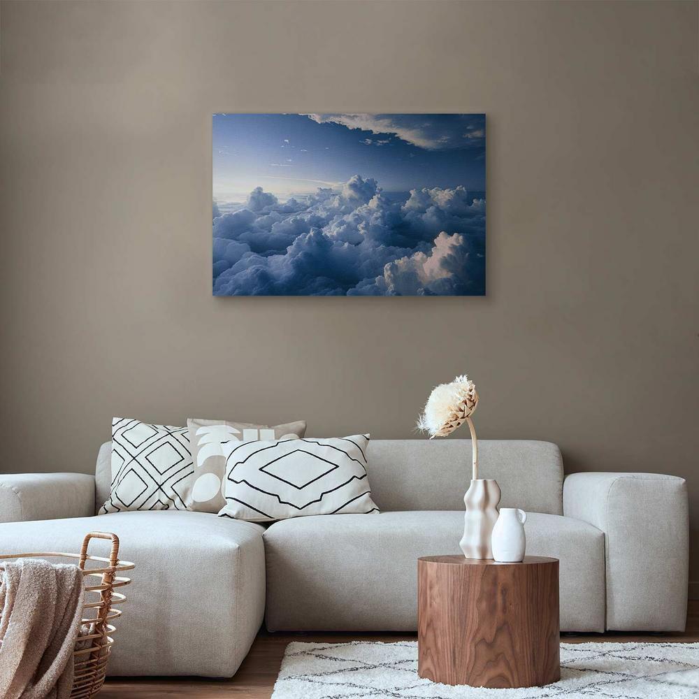 Canvas Print - Aerial Landscapes: Rays Lighting Up Fluffy Cloud Formations