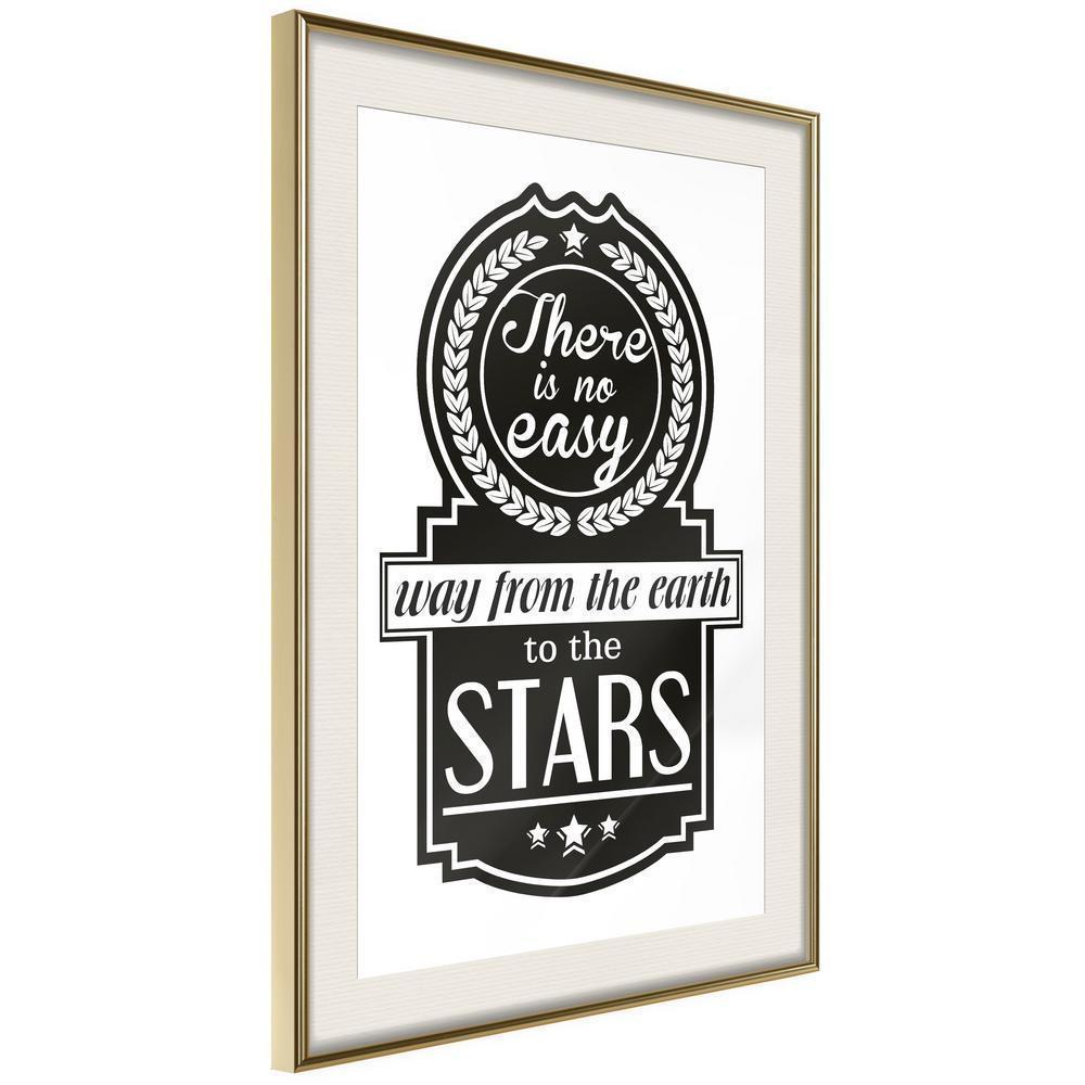 Motivational Wall Frame - Way to the Stars-artwork for wall with acrylic glass protection