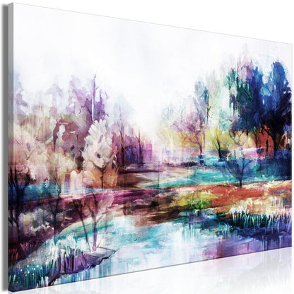 Canvas Print - World in Paints (1 Part) Wide-ArtfulPrivacy-Wall Art Collection