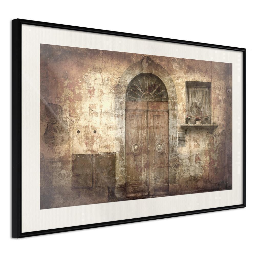 Vintage Motif Wall Decor - Mysterious Door-artwork for wall with acrylic glass protection