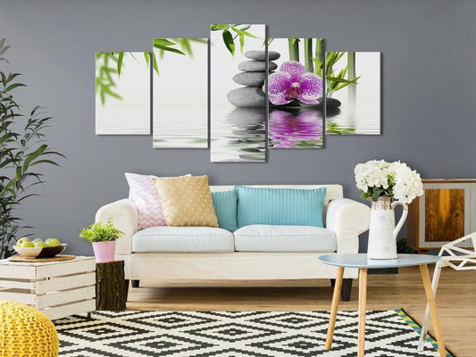 Canvas Print - Water Garden (5 Parts) Wide