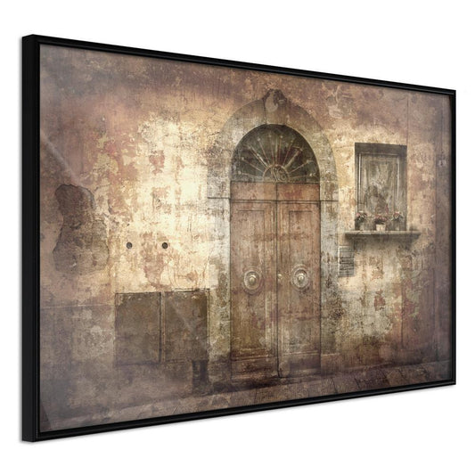 Vintage Motif Wall Decor - Mysterious Door-artwork for wall with acrylic glass protection