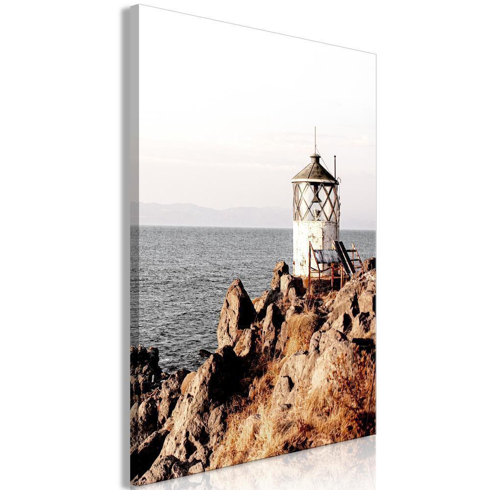 Canvas Print - Lantern On The Cliff (1 Part) Vertical-ArtfulPrivacy-Wall Art Collection