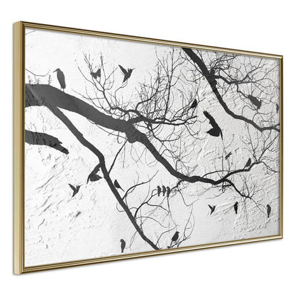 Black and white Wall Frame - Twitter II-artwork for wall with acrylic glass protection
