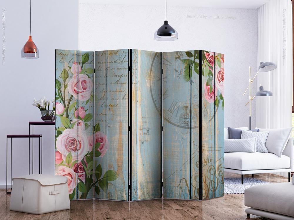 Decorative partition-Room Divider - Vintage garden II-Folding Screen Wall Panel by ArtfulPrivacy
