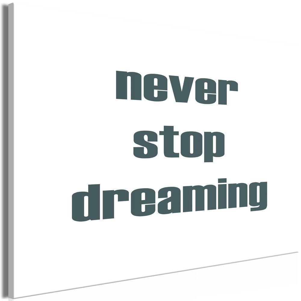 Canvas Print - Never Stop Dreaming (1 Part) Wide-ArtfulPrivacy-Wall Art Collection