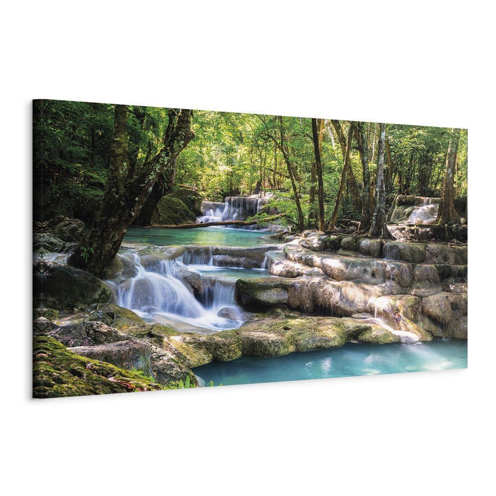 Canvas Print - Nature: Forest Waterfall-ArtfulPrivacy-Wall Art Collection