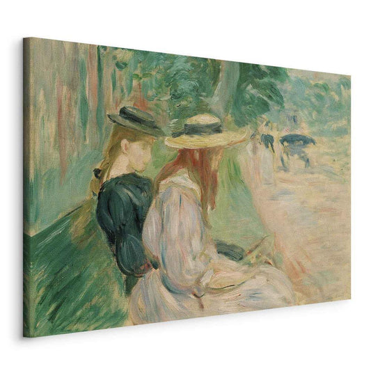 Canvas Print - Sur un banc de Bois de Boulogne (Berthe Morisot)