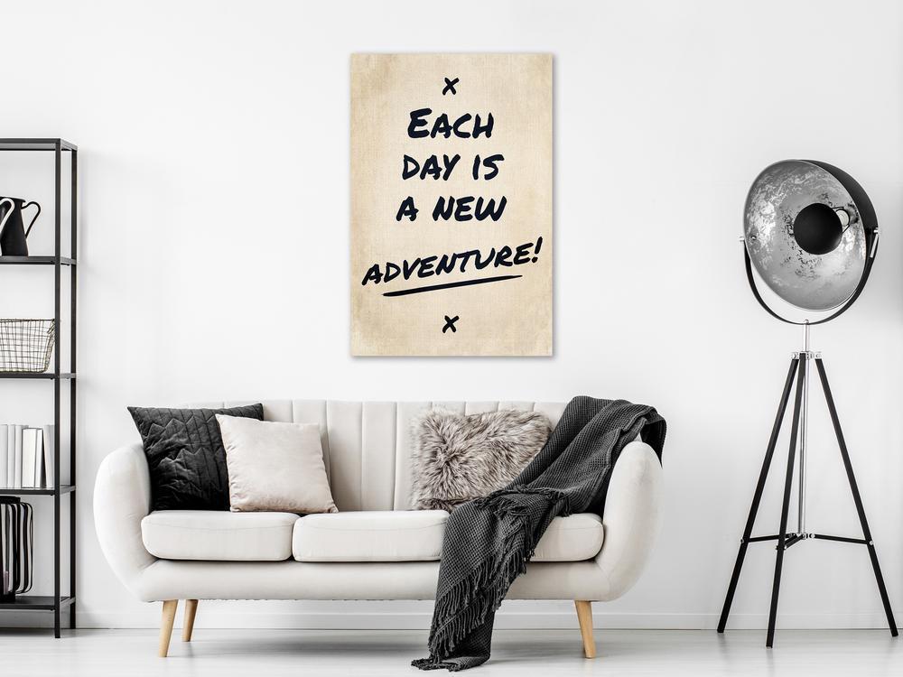 Canvas Print - Each Day is a New Adventure! (1 Part) Vertical-ArtfulPrivacy-Wall Art Collection
