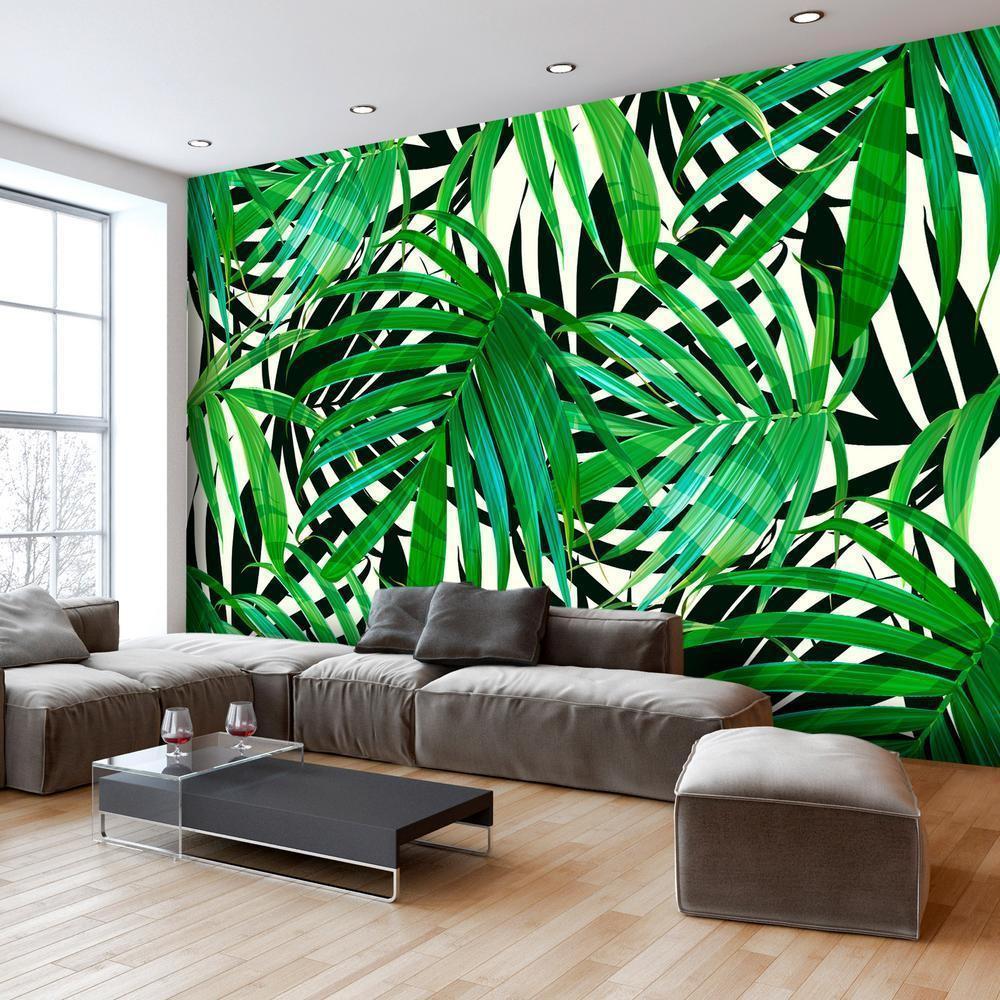 Wall Mural - Tropical Leaves-Wall Murals-ArtfulPrivacy