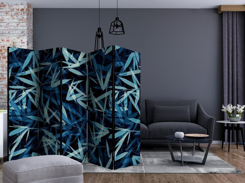 Room Divider - Wild Nature at Night II- A 5 Panel Folding Screen For Living rooms, bedrooms or home office, decorative folding screen made with wood and canvas