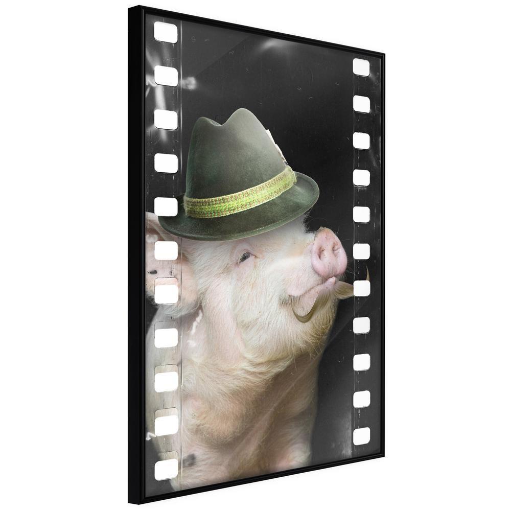 Frame Wall Art - Dressed Up Piggy-artwork for wall with acrylic glass protection
