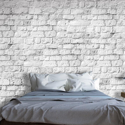 Wall Mural - White brick-Wall Murals-ArtfulPrivacy