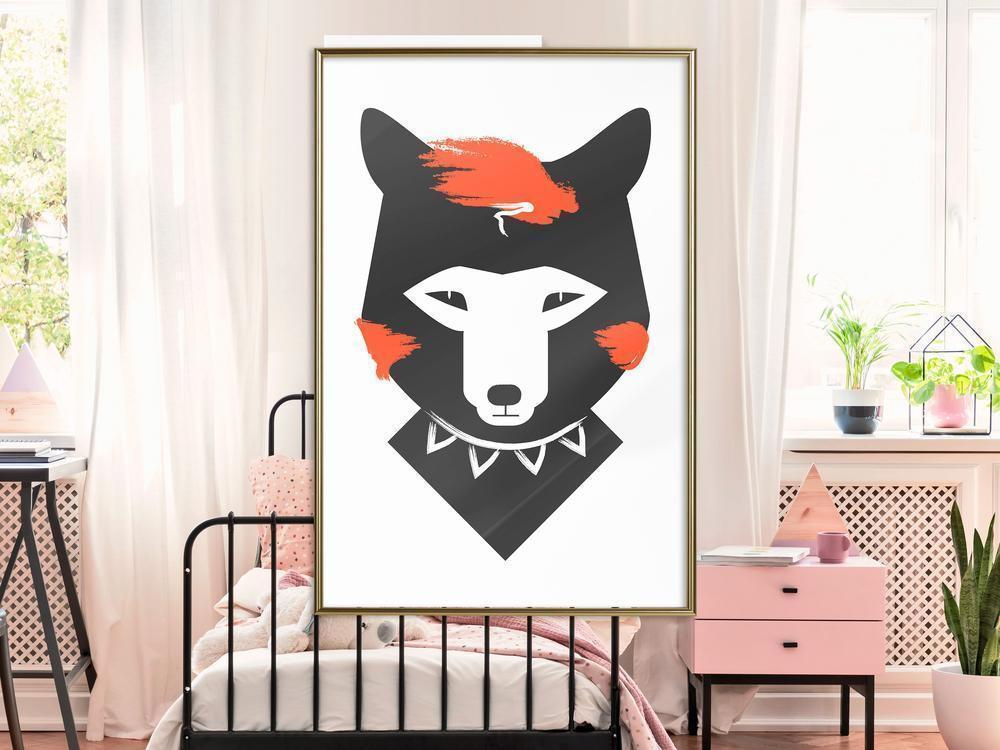 Nursery Room Wall Frame - Cute Redhead-artwork for wall with acrylic glass protection