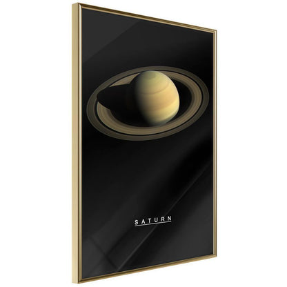 Framed Art - The Solar System: Saturn-artwork for wall with acrylic glass protection