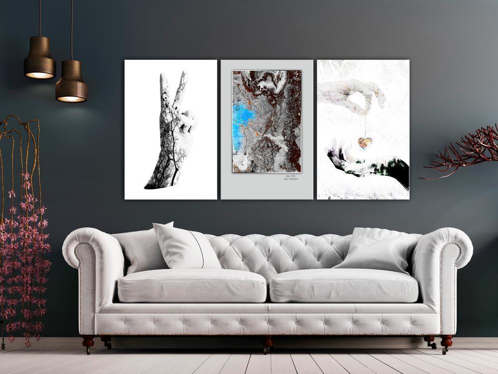 Canvas Print - Gestures (3 Parts)-ArtfulPrivacy-Wall Art Collection