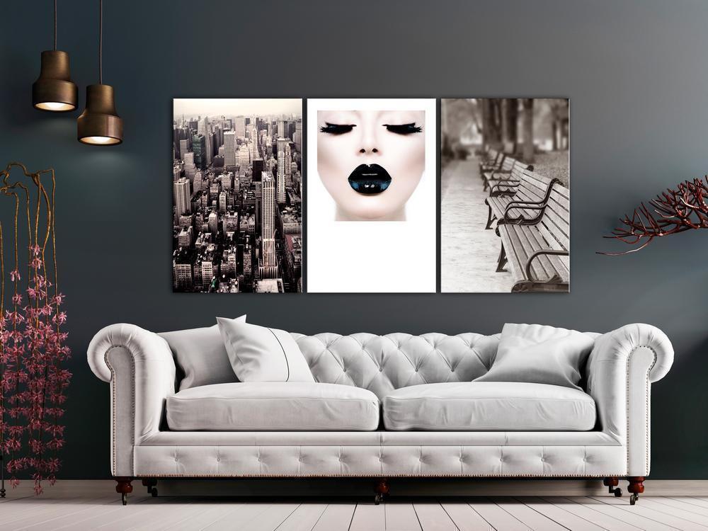 Canvas Print - Faces of City (3 Parts)-ArtfulPrivacy-Wall Art Collection