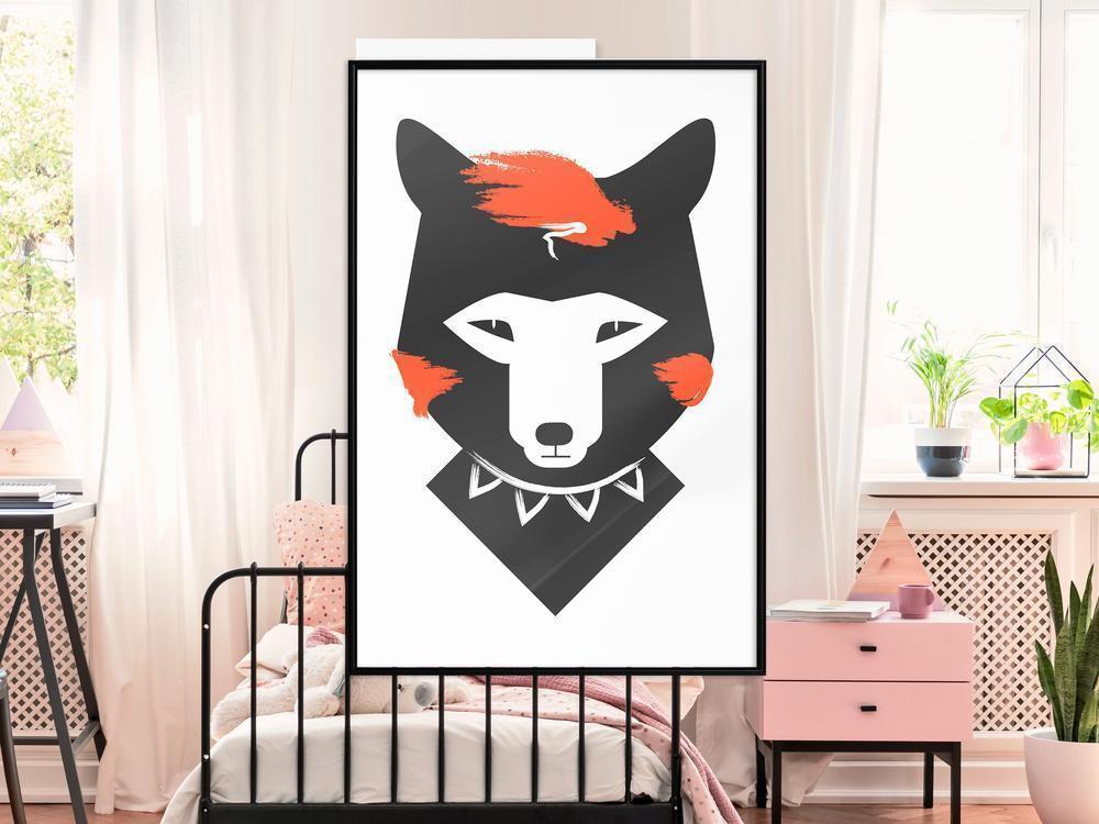 Nursery Room Wall Frame - Cute Redhead-artwork for wall with acrylic glass protection