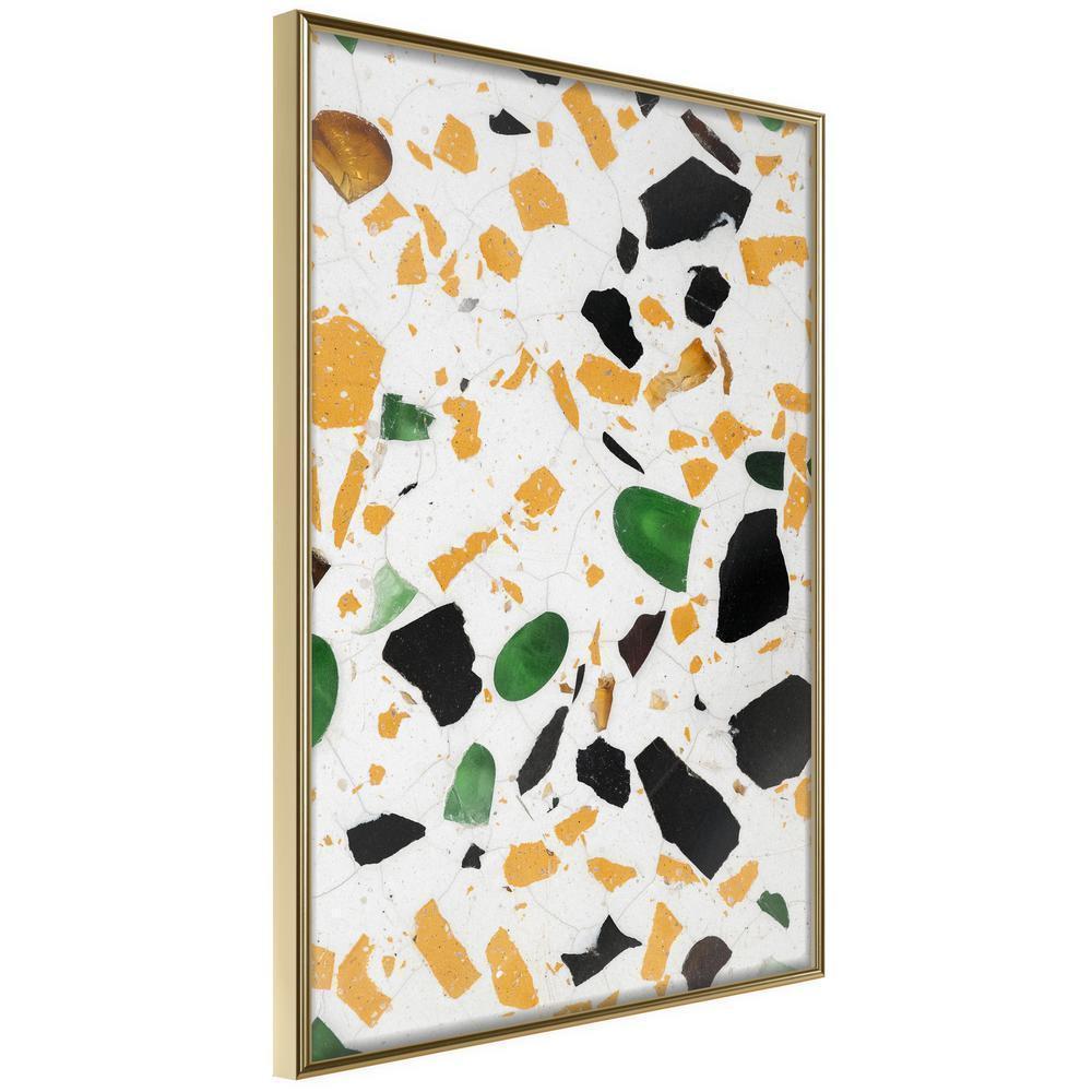 Abstract Poster Frame - Terrazzo Close-Up-artwork for wall with acrylic glass protection