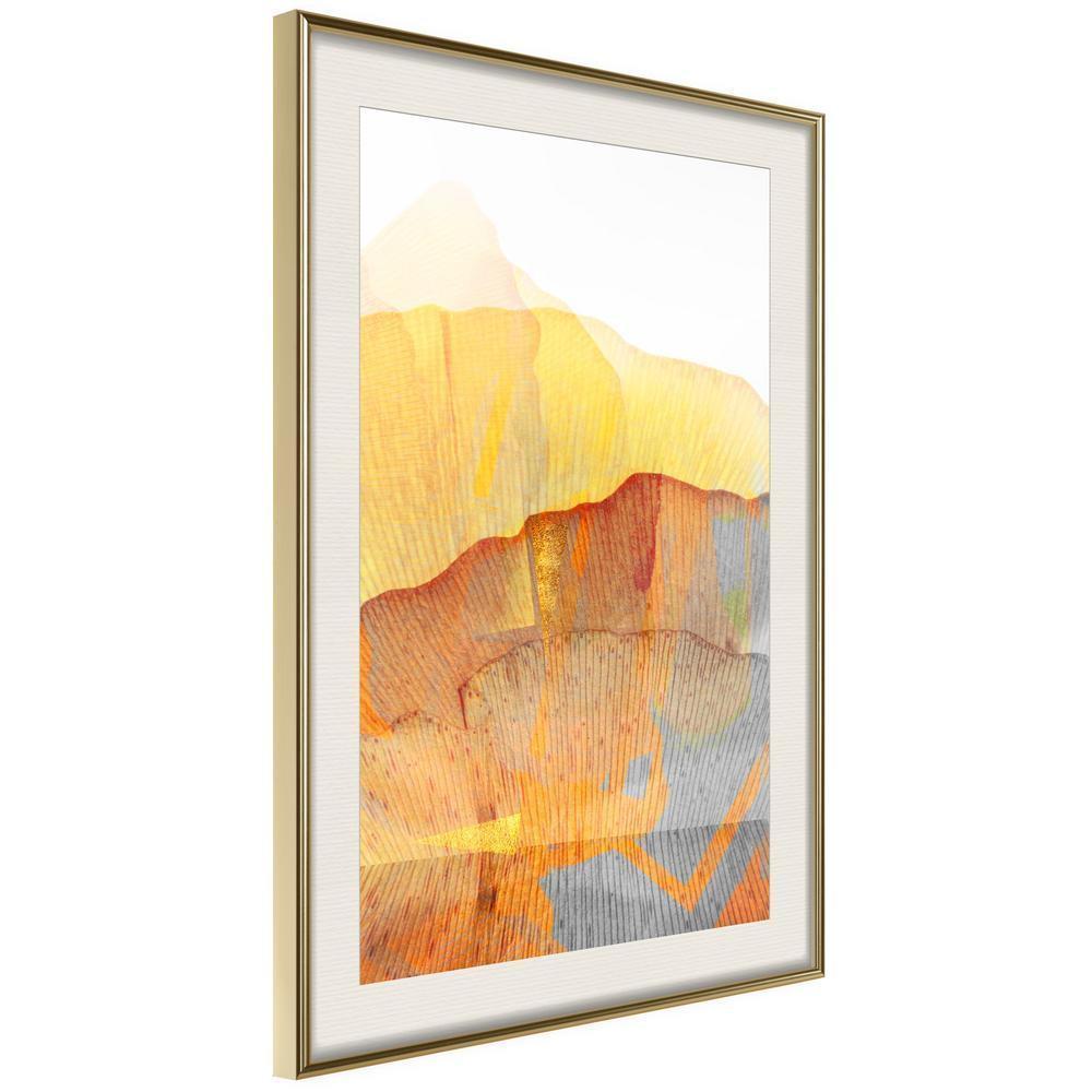 Abstract Poster Frame - Martian Landscape-artwork for wall with acrylic glass protection