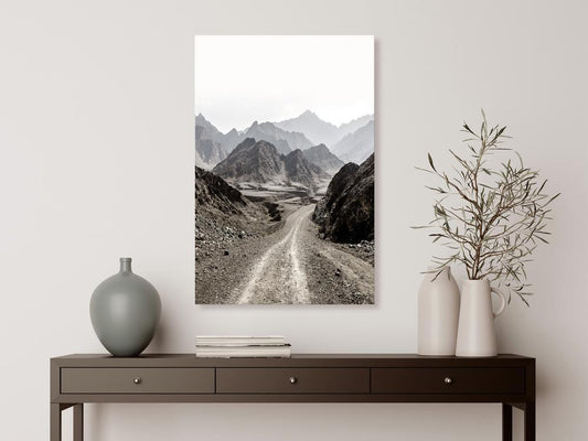 Canvas Print - Trail Through the Mountains (1 Part) Vertical-ArtfulPrivacy-Wall Art Collection