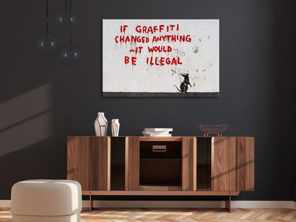 Canvas Print - Quotes Graffiti (1 Part) Wide-ArtfulPrivacy-Wall Art Collection