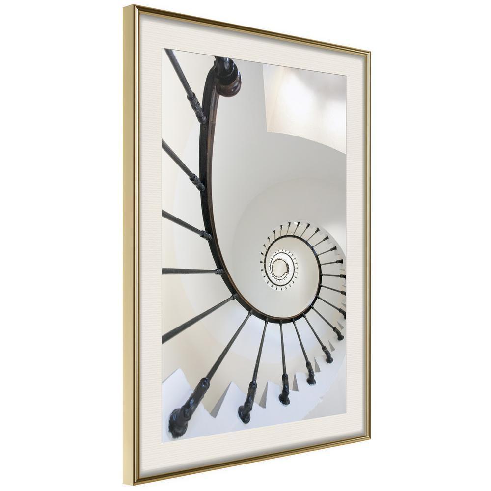 Winter Design Framed Artwork - Twisted Steps-artwork for wall with acrylic glass protection