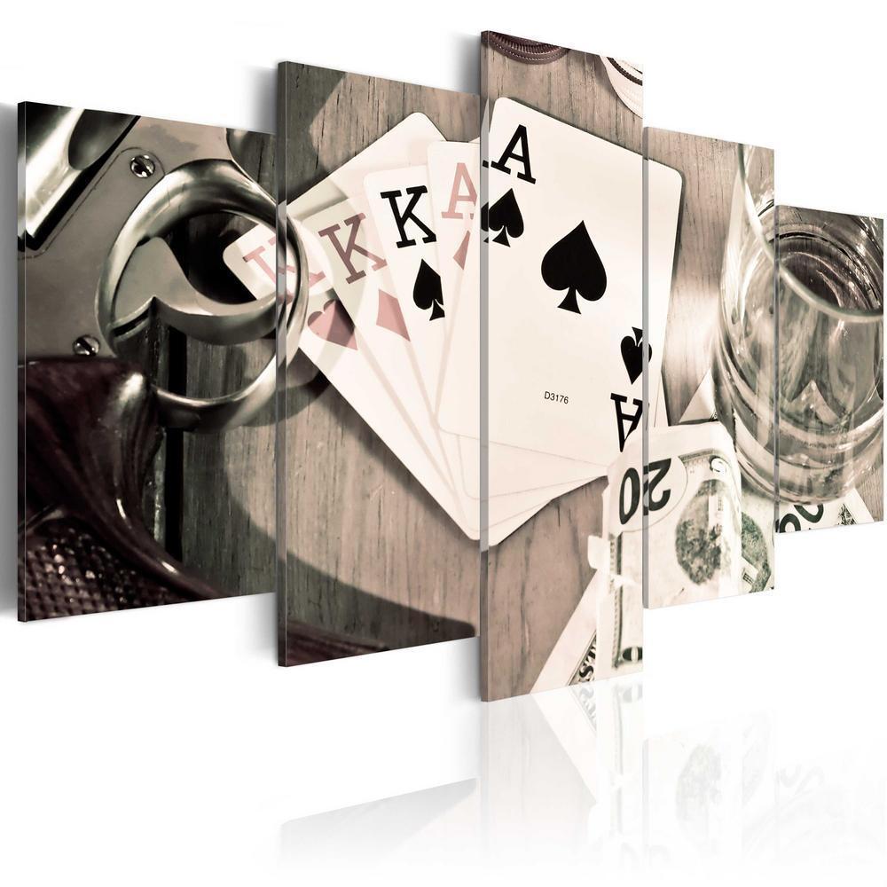 Canvas Print - Poker night-ArtfulPrivacy-Wall Art Collection