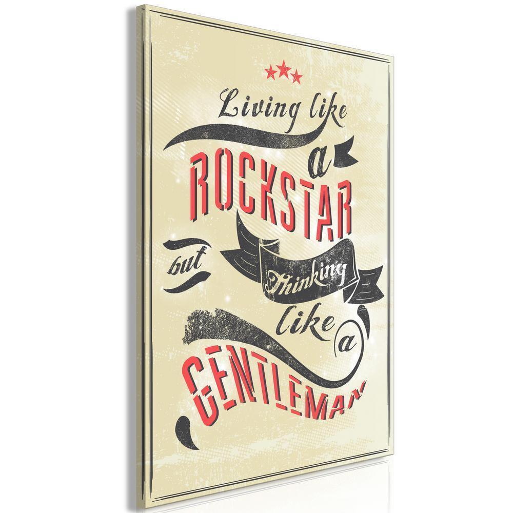 Canvas Print - Rockstar (1 Part) Vertical-ArtfulPrivacy-Wall Art Collection