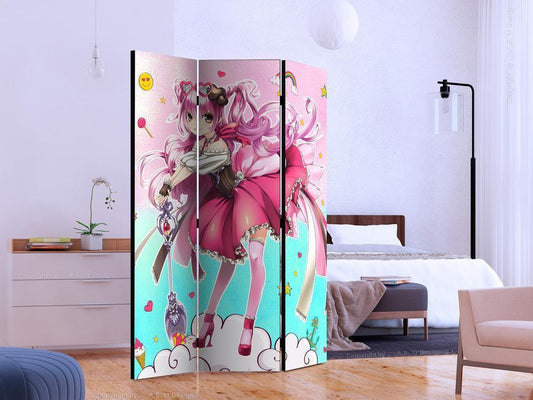 Decorative partition-Room Divider - Sorceress Miko-Folding Screen Wall Panel by ArtfulPrivacy