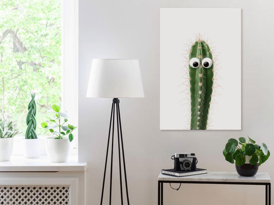 Canvas Print - Live Cactus (1 Part) Vertical-ArtfulPrivacy-Wall Art Collection
