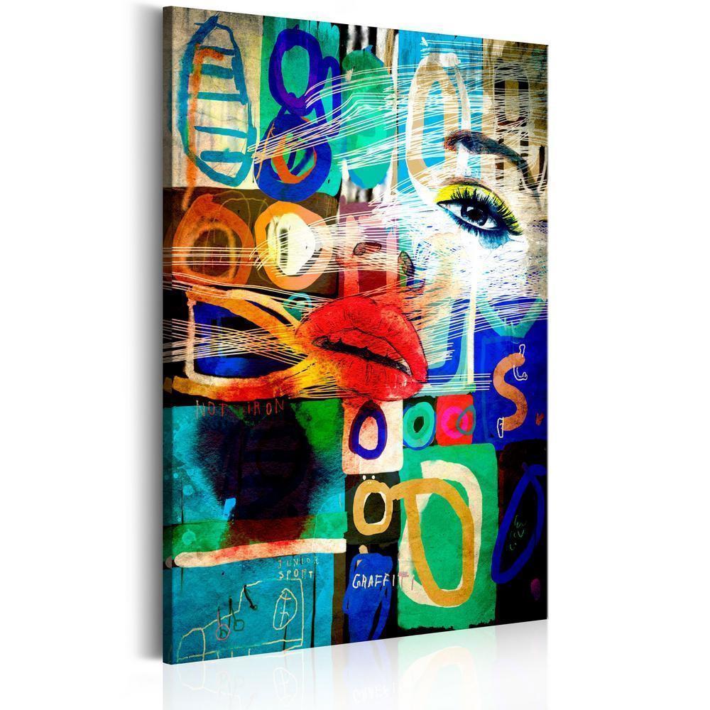 Canvas Print - Kiss of Modernity-ArtfulPrivacy-Wall Art Collection