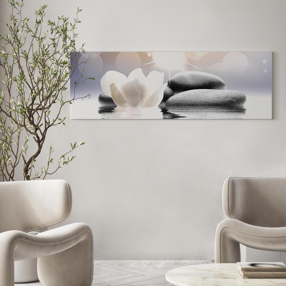 Canvas Print - Pebbles in Water (1 Part) Narrow-ArtfulPrivacy-Wall Art Collection