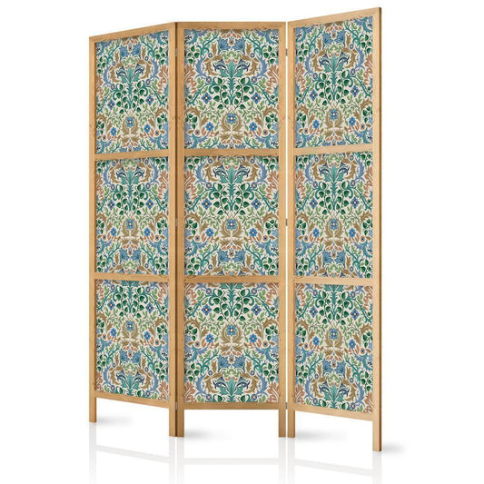 Japanese Room Divider - Retro Vintage Intricate and Rich Pattern in Victorian Style