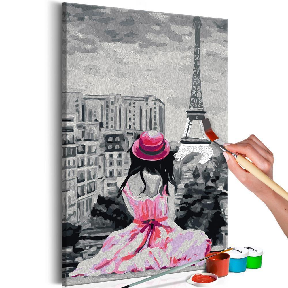 Start learning Painting - Paint By Numbers Kit - Paris - Eiffel Tower View - new hobby