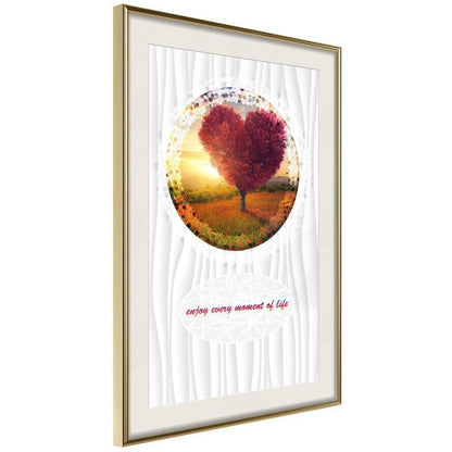 Abstract Poster Frame - Heart Tree II-artwork for wall with acrylic glass protection