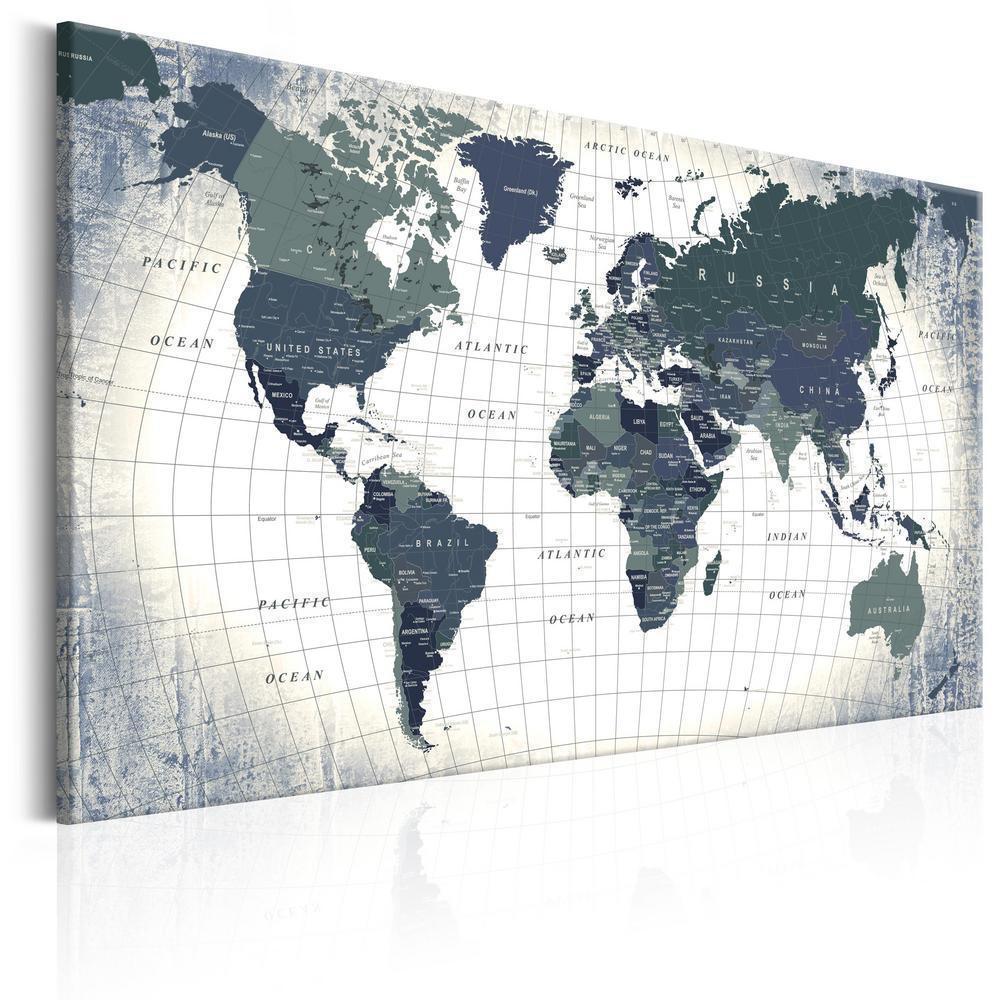 Cork board Canvas with design - Decorative Pinboard - Structure of the World-ArtfulPrivacy