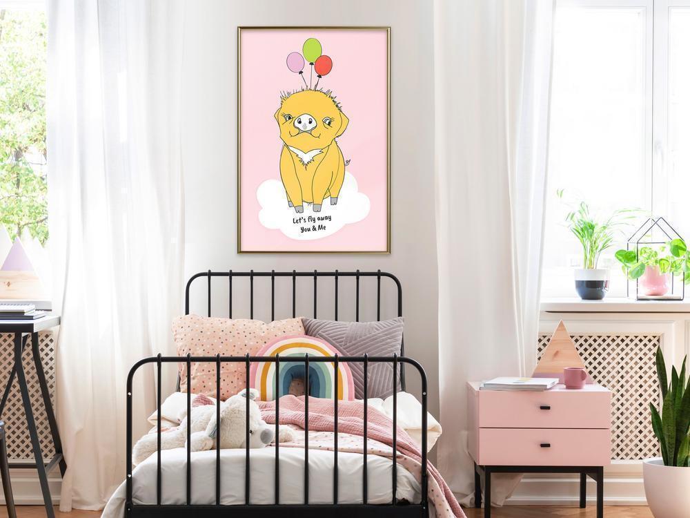 Nursery Room Wall Frame - Birthday Wish-artwork for wall with acrylic glass protection