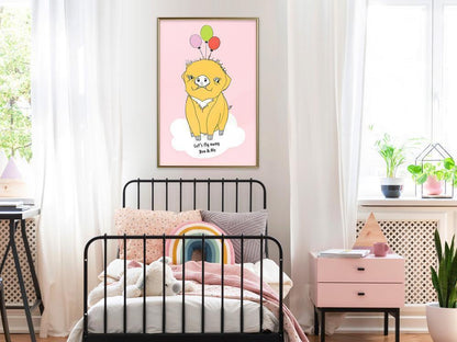 Nursery Room Wall Frame - Birthday Wish-artwork for wall with acrylic glass protection