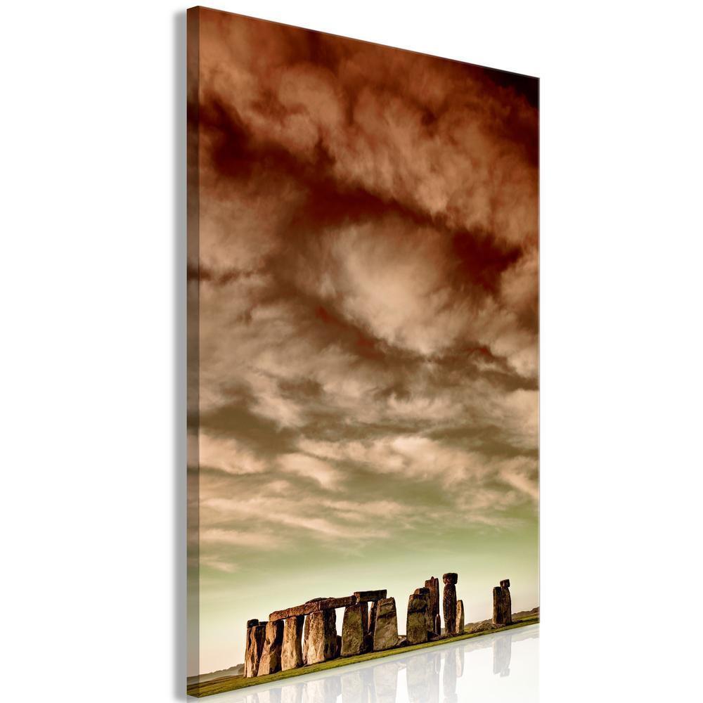 Canvas Print - Clouds Over Stonehenge (1 Part) Vertical-ArtfulPrivacy-Wall Art Collection