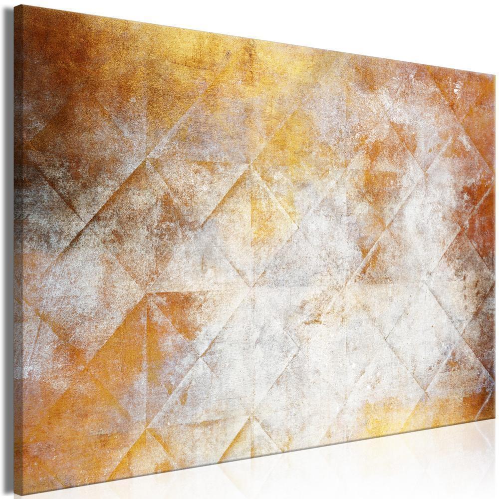 Canvas Print - Golden Modernism (1 Part) Wide-ArtfulPrivacy-Wall Art Collection