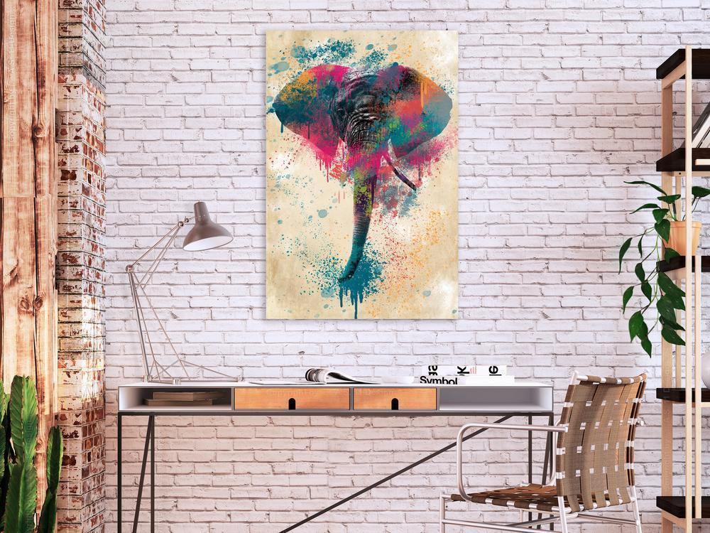 Canvas Print - Elephant Trunk (1 Part) Vertical-ArtfulPrivacy-Wall Art Collection