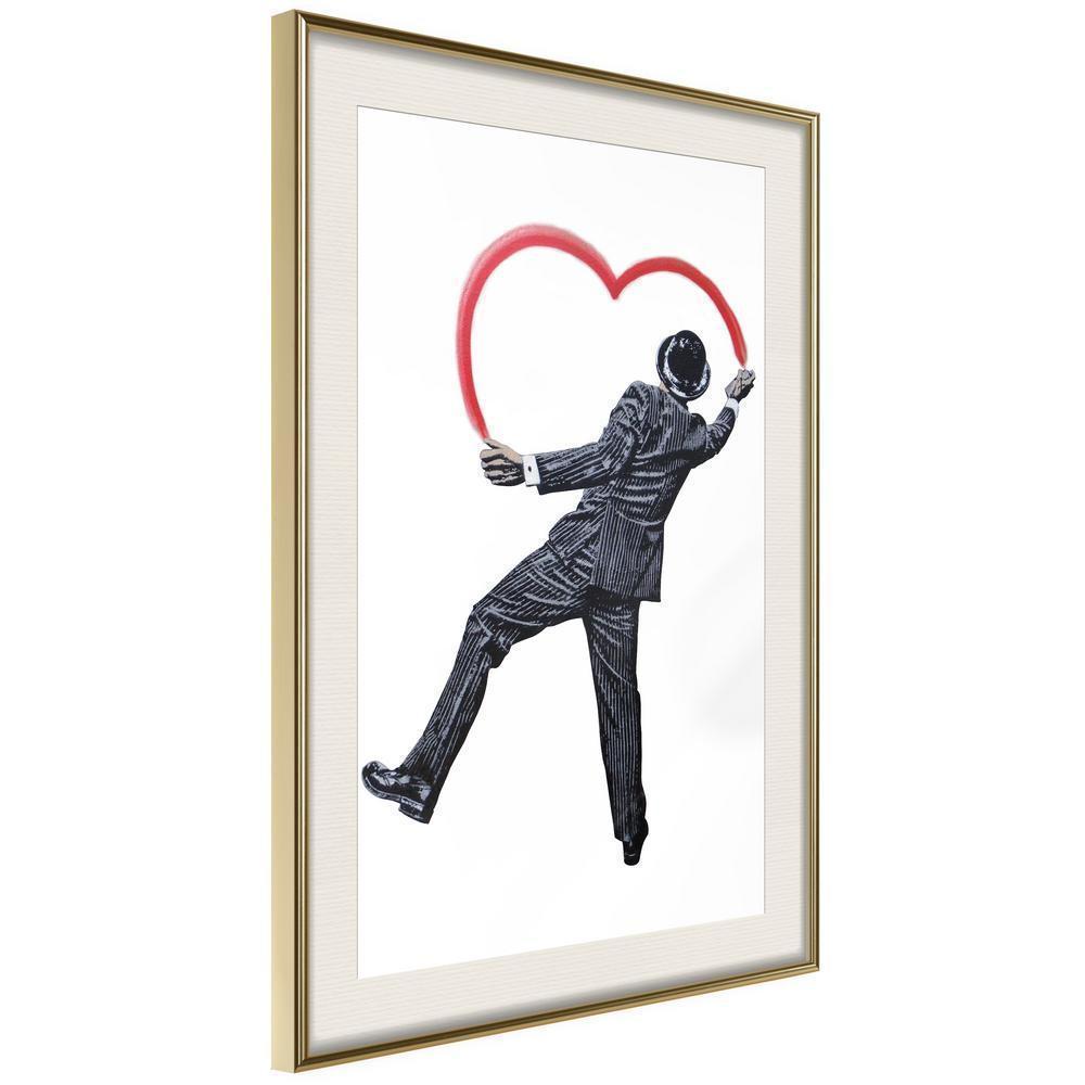 Urban Art Frame - Vandal Heart-artwork for wall with acrylic glass protection