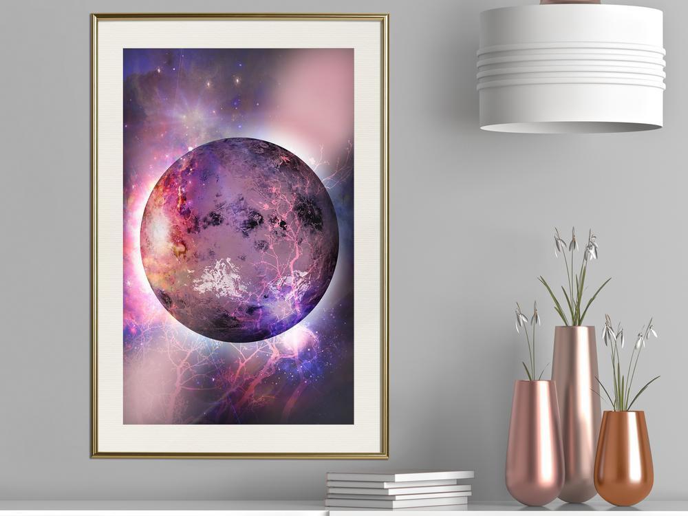 Abstract Poster Frame - Mysterious Celestial Body-artwork for wall with acrylic glass protection