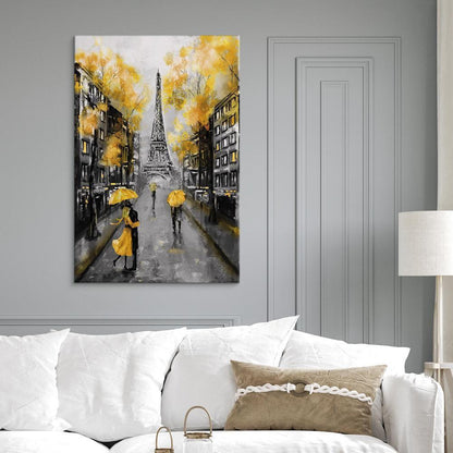 Canvas Print - Autumn in Paris (1 Part) Vertical-ArtfulPrivacy-Wall Art Collection